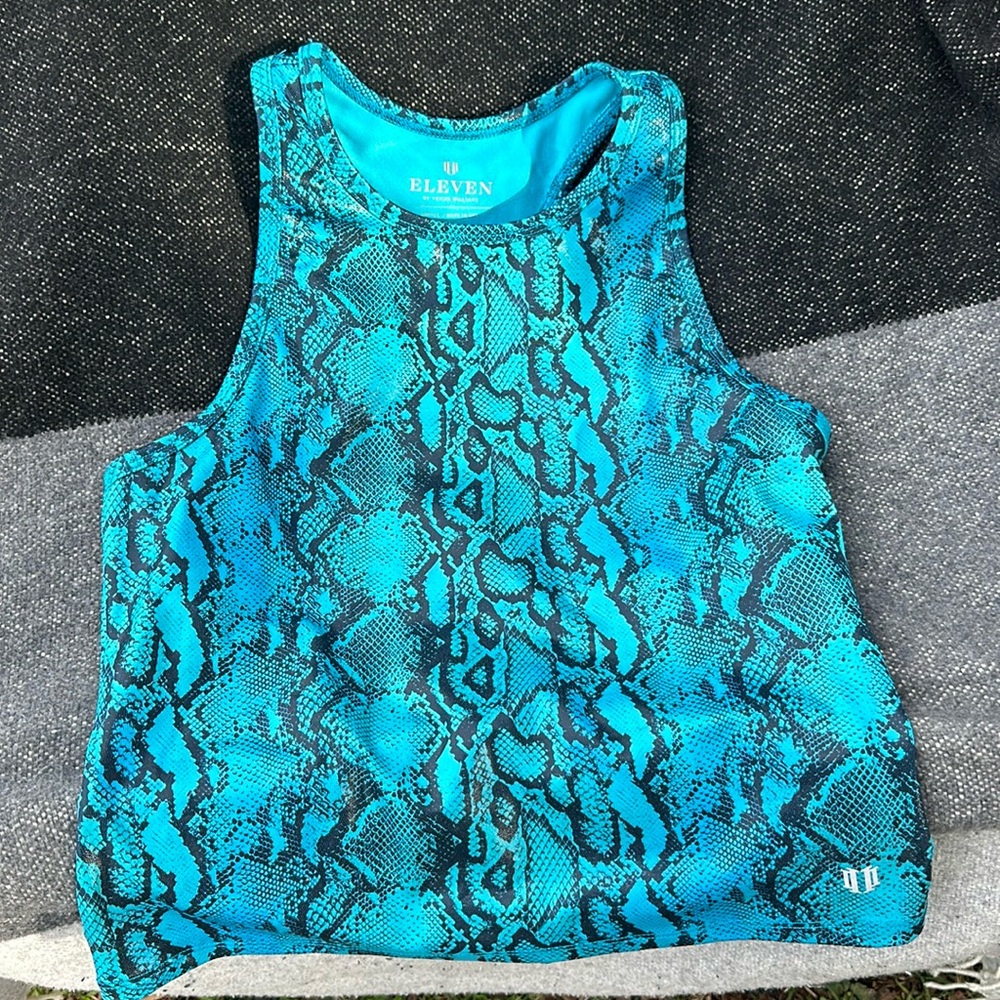Teal snakeskin print racer back tank by Venus Williams